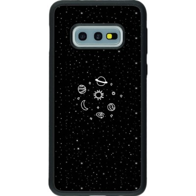 Coque Samsung Galaxy S10e - Silicone rigide noir Space Doodle