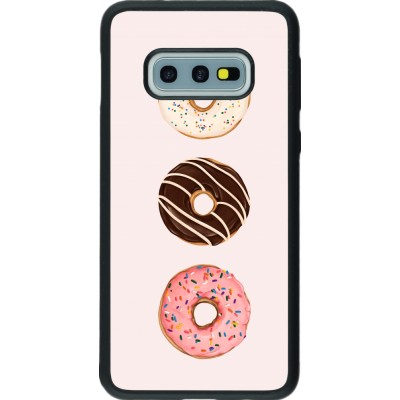 Coque Samsung Galaxy S10e - Silicone rigide noir Spring 23 donuts