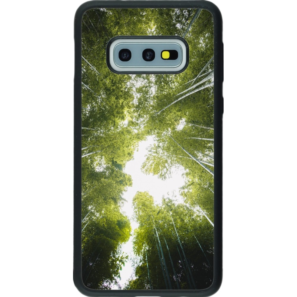 Coque Samsung Galaxy S10e - Silicone rigide noir Spring 23 forest blue sky