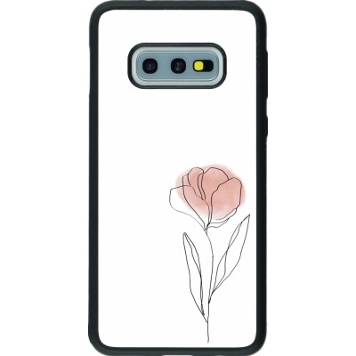 Coque Samsung Galaxy S10e - Silicone rigide noir Spring 23 minimalist flower