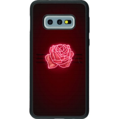 Coque Samsung Galaxy S10e - Silicone rigide noir Spring 23 neon rose