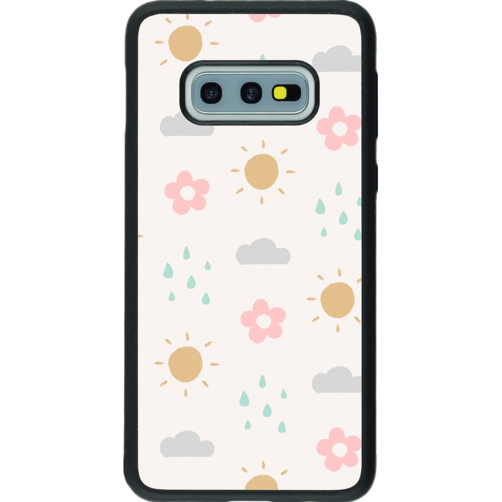 Coque Samsung Galaxy S10e - Silicone rigide noir Spring 23 weather