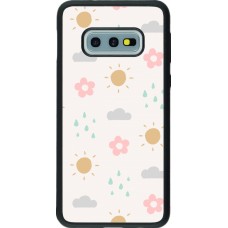 Coque Samsung Galaxy S10e - Silicone rigide noir Spring 23 weather