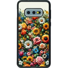 Samsung Galaxy S10e Case Hülle - Silikon schwarz Sommer Blumenmuster