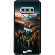 Coque Samsung Galaxy S10e - Silicone rigide noir Sunset Forest Lake