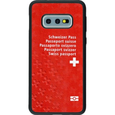 Coque Samsung Galaxy S10e - Silicone rigide noir Swiss Passport