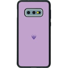 Coque Samsung Galaxy S10e - Silicone rigide noir Valentine 2023 purpule single heart