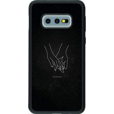 Coque Samsung Galaxy S10e - Silicone rigide noir Valentine 2023 hands forever