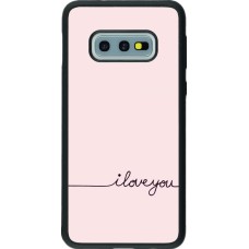 Coque Samsung Galaxy S10e - Silicone rigide noir Valentine 2023 i love you writing