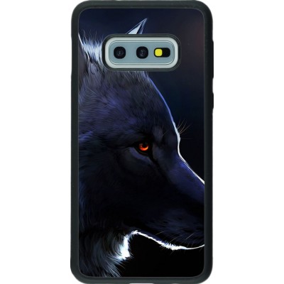 Coque Samsung Galaxy S10e - Silicone rigide noir Wolf Shape