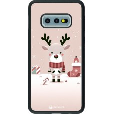 Coque Samsung Galaxy S10e - Silicone rigide noir Noël 2023 Choupinette Renne