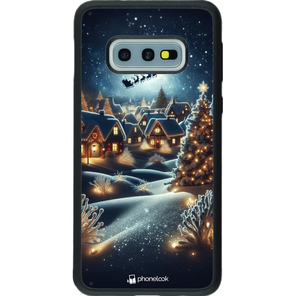 Coque Samsung Galaxy S10e - Silicone rigide noir Noël 2023 Christmas is Coming