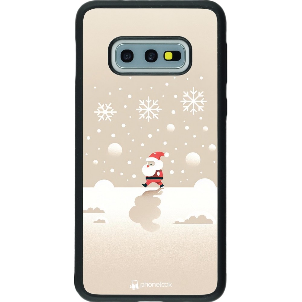 Coque Samsung Galaxy S10e - Silicone rigide noir Noël 2023 Minimalist Santa