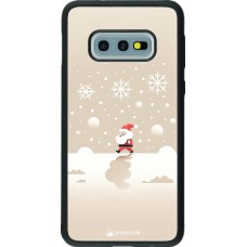 Coque Samsung Galaxy S10e - Silicone rigide noir Noël 2023 Minimalist Santa