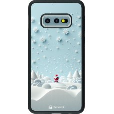 Coque Samsung Galaxy S10e - Silicone rigide noir Noël 2023 Petit Père Flocon