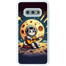 Coque Samsung Galaxy S10e - Silicone rigide blanc AstroCat RockLune