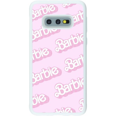 Coque Samsung Galaxy S10e - Silicone rigide blanc Barbie light pink pattern