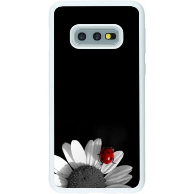 Coque Samsung Galaxy S10e - Silicone rigide blanc Black and white Cox