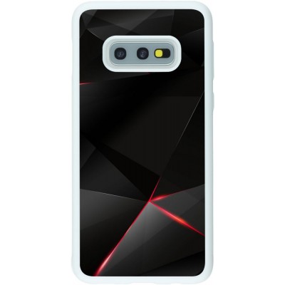 Coque Samsung Galaxy S10e - Silicone rigide blanc Black Red Lines