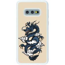 Coque Samsung Galaxy S10e - Silicone rigide blanc Blue Dragon Tattoo