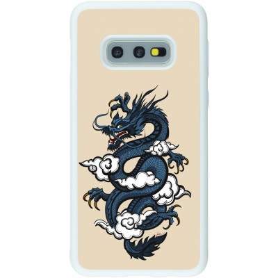 Coque Samsung Galaxy S10e - Silicone rigide blanc Blue Dragon Tattoo