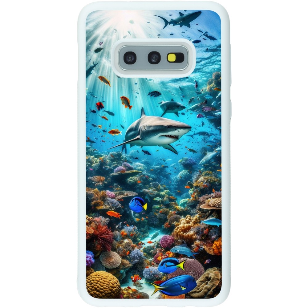 Coque Samsung Galaxy S10e - Silicone rigide blanc Bora Bora Mer et Merveilles