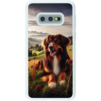 Coque Samsung Galaxy S10e - Silicone rigide blanc Chien Campagne Suisse