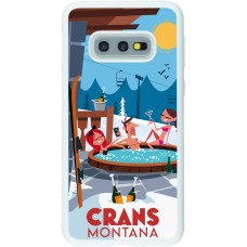 Coque Samsung Galaxy S10e - Silicone rigide blanc Crans-Montana Mountain Jacuzzi