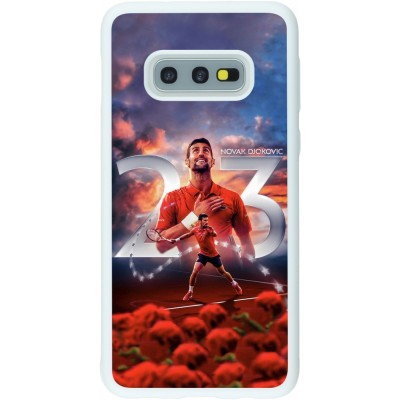 Coque Samsung Galaxy S10e - Silicone rigide blanc Djokovic 23 Grand Slam