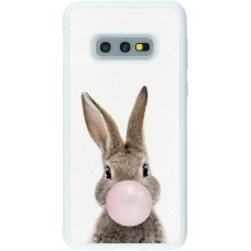 Coque Samsung Galaxy S10e - Silicone rigide blanc Easter 2023 bubble gum bunny