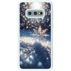 Coque Samsung Galaxy S10e - Silicone rigide blanc Flocon Solaire Éclat