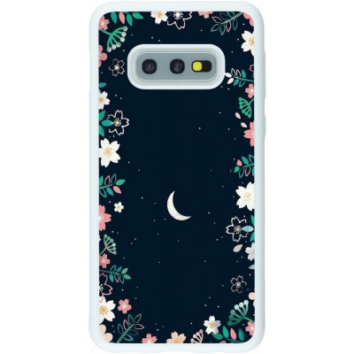 Coque Samsung Galaxy S10e - Silicone rigide blanc Flowers space