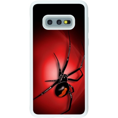 Coque Samsung Galaxy S10e - Silicone rigide blanc Halloween 2023 spider black widow