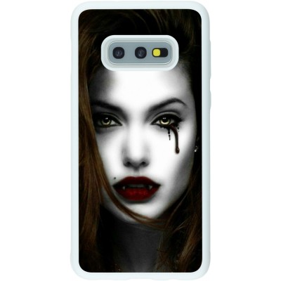 Coque Samsung Galaxy S10e - Silicone rigide blanc Halloween 2023 gothic vampire