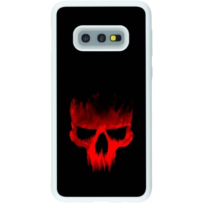 Coque Samsung Galaxy S10e - Silicone rigide blanc Halloween 2023 scary skull