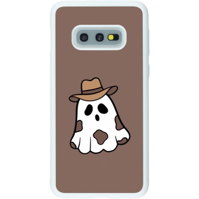 Coque Samsung Galaxy S10e - Silicone rigide blanc Halloween 2024 cowboy ghost