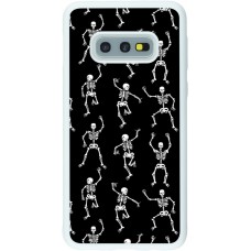 Coque Samsung Galaxy S10e - Silicone rigide blanc Halloween 2024 dancing skeleton