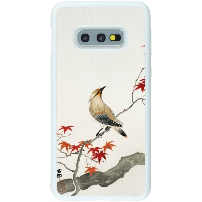 Coque Samsung Galaxy S10e - Silicone rigide blanc Japanese Bird