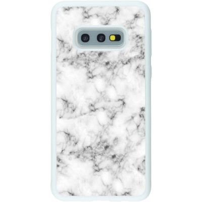 Coque Samsung Galaxy S10e - Silicone rigide blanc Marble 01