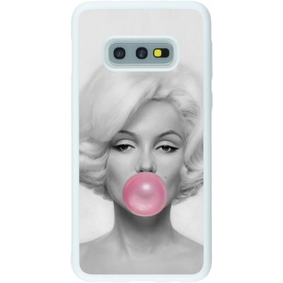 Coque Samsung Galaxy S10e - Silicone rigide blanc Marilyn Bubble