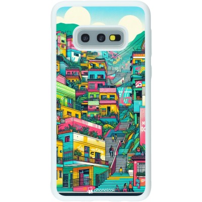 Coque Samsung Galaxy S10e - Silicone rigide blanc Medellin Comuna 13 Art