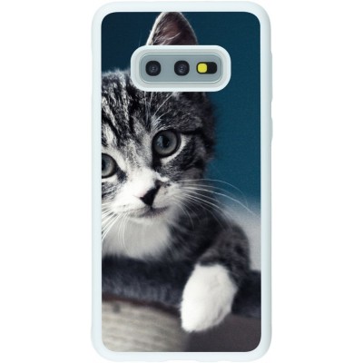 Coque Samsung Galaxy S10e - Silicone rigide blanc Meow 23