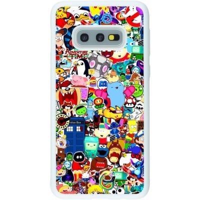 Coque Samsung Galaxy S10e - Silicone rigide blanc Mixed cartoons