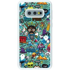 Coque Samsung Galaxy S10e - Silicone rigide blanc Mixed Cartoons Turquoise