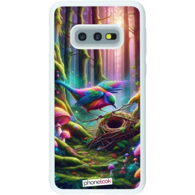 Coque Samsung Galaxy S10e - Silicone rigide blanc Oiseau Nid Forêt