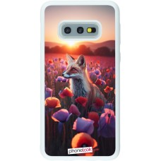 Coque Samsung Galaxy S10e - Silicone rigide blanc Renard pourpre au crépuscule