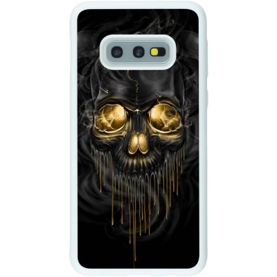 Coque Samsung Galaxy S10e - Silicone rigide blanc Skull 02