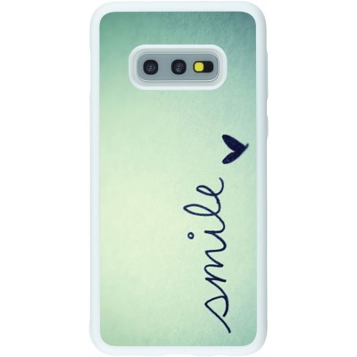 Coque Samsung Galaxy S10e - Silicone rigide blanc Smile