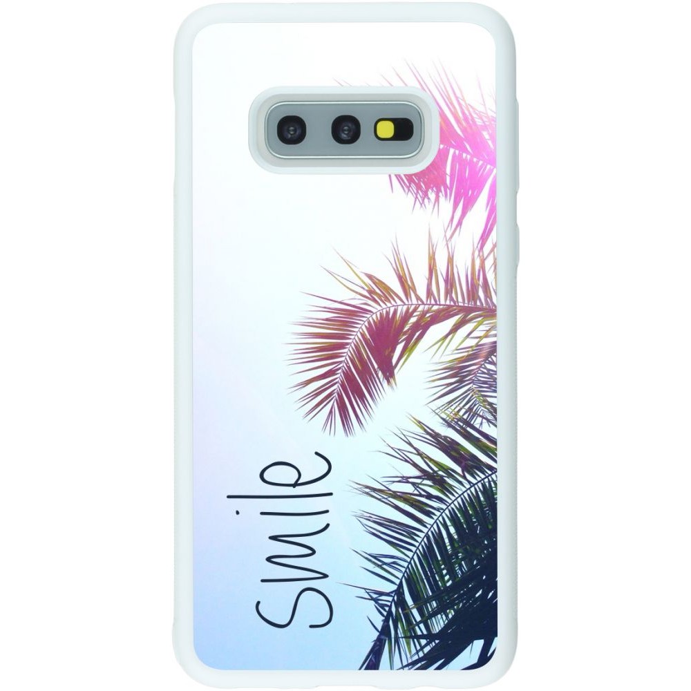 Coque Samsung Galaxy S10e - Silicone rigide blanc Smile 05