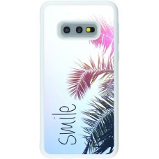 Coque Samsung Galaxy S10e - Silicone rigide blanc Smile 05